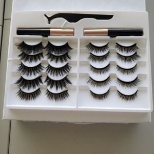 10 pair set of magnetic eyelashes with eyeliners